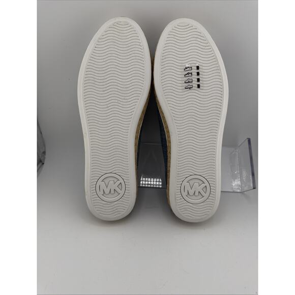 MICHAEL Kors Women’s size 6 Denim Kristy Slides Tie Sneaker W/‎ Gold Accents NIB - Picture 9 of 12